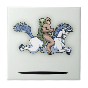 Bigfoot, Alien, Unicorn Tile