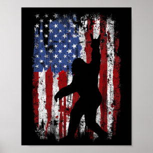 Bigfoot American Flag 4th Of July Patriotic 1  Poster