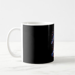 Bigfoot american flag sasquatch patriotic funny coffee mug