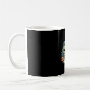 Bigfoot and alien campfire funny sasquatch ufo coffee mug