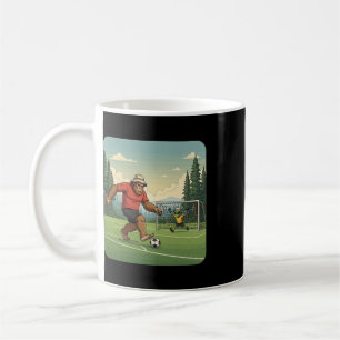 Bigfoot And Alien Playing Soccer Footll Coffee Mug