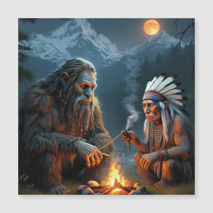 Bigfoot and Chief Moonlit Forest Gatherin