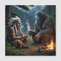 Bigfoot and Chief Moonlit Forest Gathering