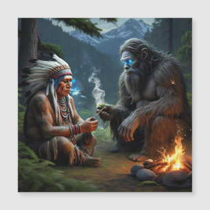 Bigfoot and Chief Moonlit Forest Gathering