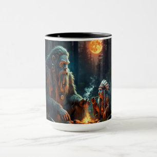Bigfoot and Chief Moonlit Forest Gathering  Mug