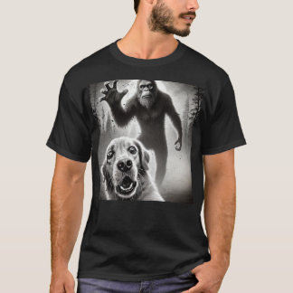 Bigfoot and Golden Retriever T-Shirt – Funny Crypt