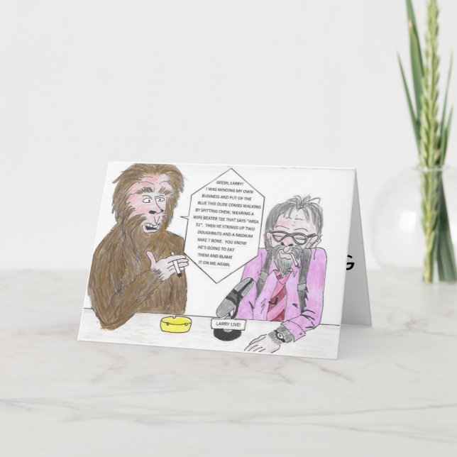 Bigfoot and Larry Birthday Card (Front)