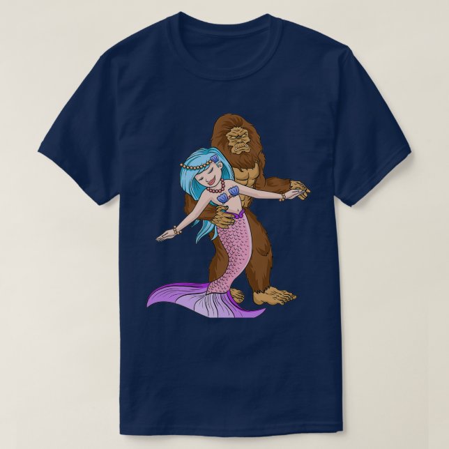 Bigfoot and Mermaid Ballroom Dancing s Mermaid T-Shirt (Design Front)