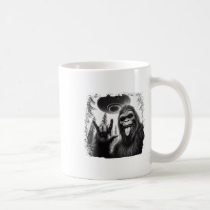 Bigfoot And Ufo Bigfoot Rock On - Hiking And Campi Coffee Mug