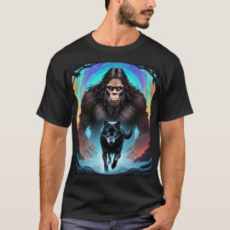 Bigfoot and Wolf Portal T-Shirt