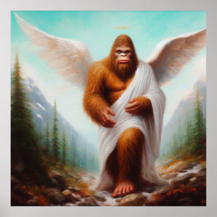 Bigfoot Angel Poster