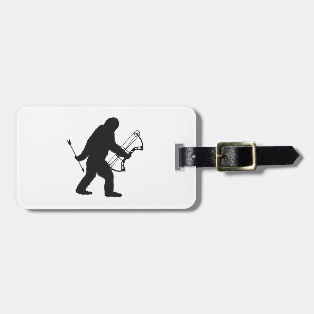 Bigfoot Archer silhouette Luggage Tag (Front Horizontal)