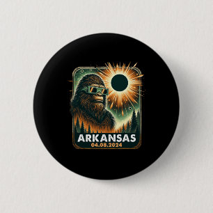 Bigfoot Arkansas Total Solar Eclipse 2024 Wearing 6 Cm Round Badge