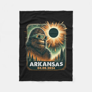 Bigfoot Arkansas Total Solar Eclipse 2024 Wearing  Fleece Blanket