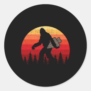 Bigfoot Arrowhead Hunting Indian Arrowhead Collect Classic Round Sticker