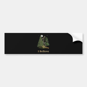 Bigfoot art bumper sticker