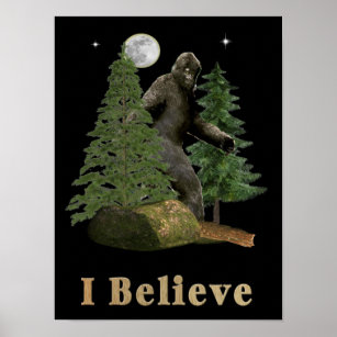 Bigfoot art poster