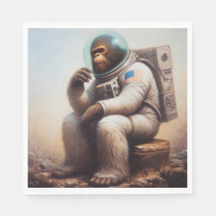Bigfoot Astronaut Napkin