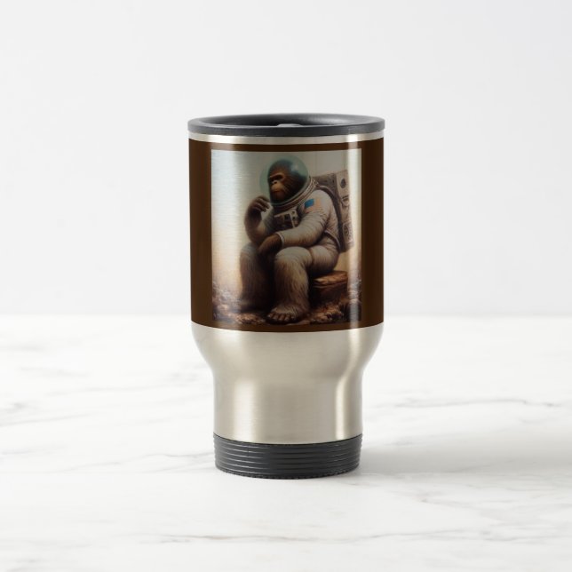 Bigfoot Astronaut Travel Mug (Center)