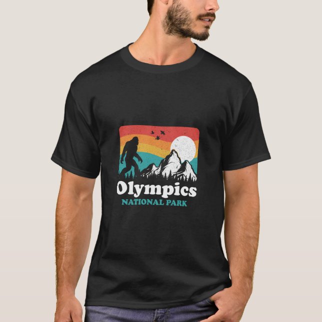 Bigfoot At Olympic National Park Fitted Scoop T-Shirt (Front)