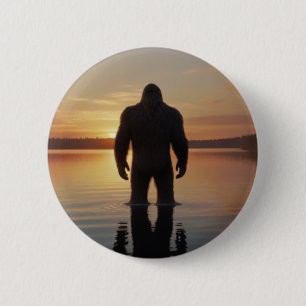 Bigfoot at Sunset Lake 6 Cm Round Badge