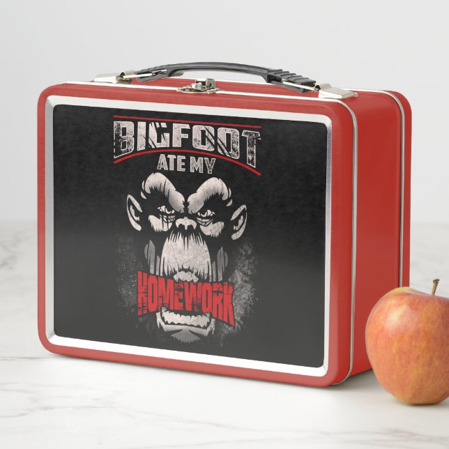 BIGFOOT ATE MY HOMEWORK METAL LUNCH BOX (In Situ)
