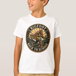 Bigfoot Back to School Funny Retro Monster T-Shirt