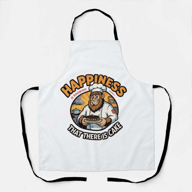Bigfoot Baker Cake is Happiness Apron (Front)
