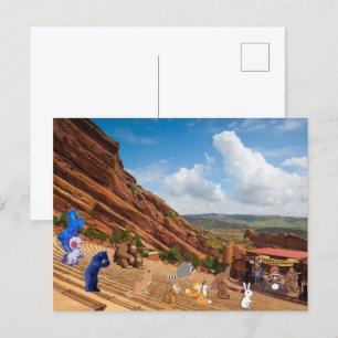Bigfoot band at Red Rocks Holiday Postcard
