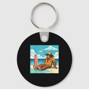 Bigfoot beach surfboard key ring