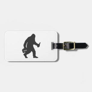 Bigfoot beer silhouette luggage tag