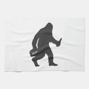 Bigfoot beer silhouette tea towel