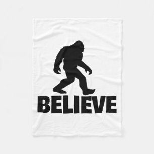 Bigfoot Believe Funny Believe Bigfoot  Fleece Blanket