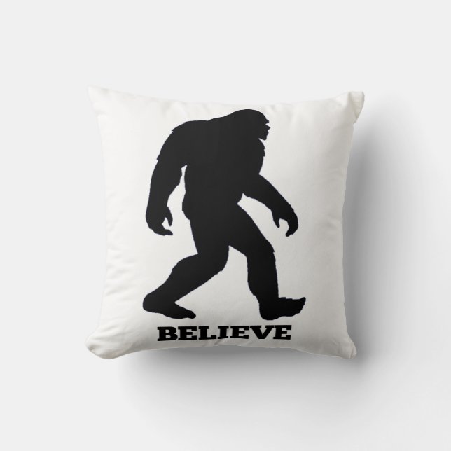 Bigfoot Believe Pillow (Front)