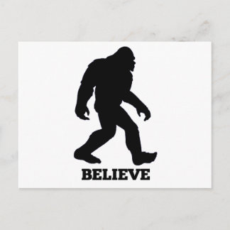 Bigfoot BELIEVE Sasquatch Postcard