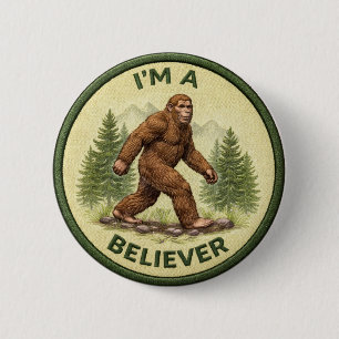 Bigfoot Believer 6 Cm Round Badge