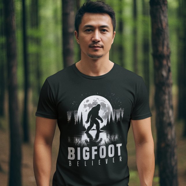 Bigfoot Believer, Sasquatch Fans & Cryptid Enthu T-Shirt (Creator Uploaded)