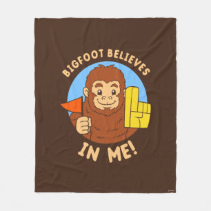 Bigfoot Believes In Me Fleece Blanket