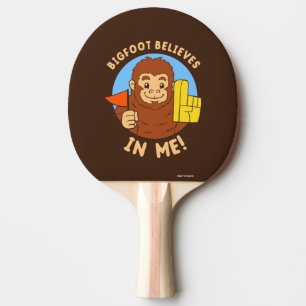 Bigfoot Believes In Me Ping Pong Paddle