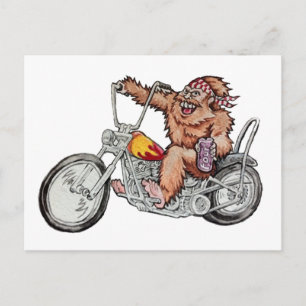 Bigfoot Biker Postcard