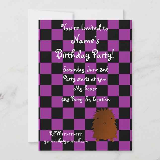 Bigfoot birthday invitation (Front)