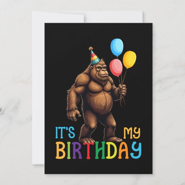 Bigfoot Birthday Party - It’s My Birthday Invitation (Front)