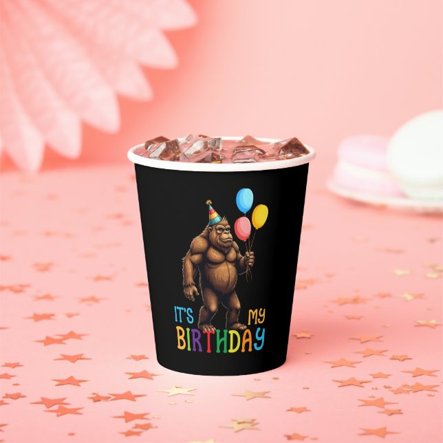 Bigfoot Birthday Party - It’s My Birthday Paper Cups (Insitu)