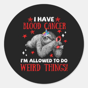 Bigfoot Blood Cancer Awareness Apparel I Allow To Classic Round Sticker