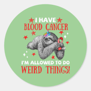 bigfoot blood cancer awareness apparel i allow to classic round sticker