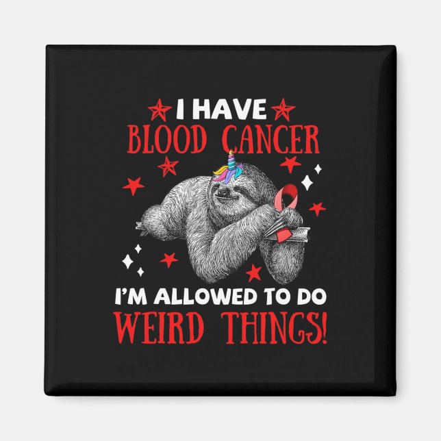 bigfoot blood cancer awareness apparel i allow to  magnet (Front)