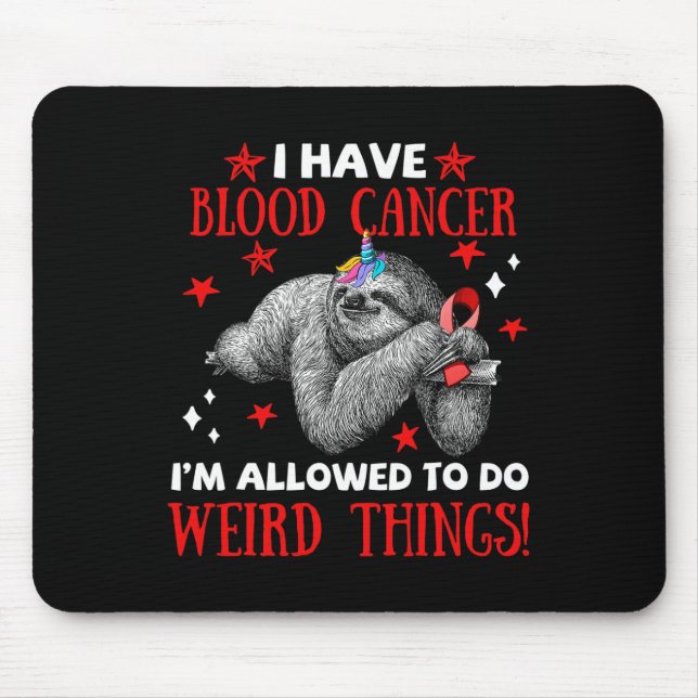 bigfoot blood cancer awareness apparel i allow to  mouse mat (Front)