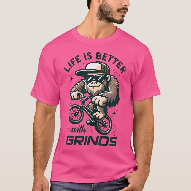 Bigfoot Bmx FreeRider Life Is Better Bmx T-Shirt (Front)