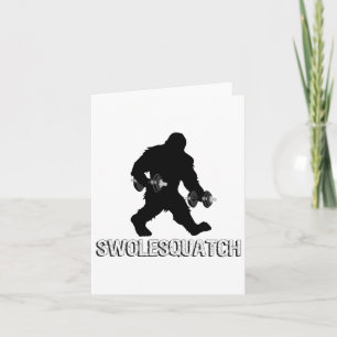 Bigfoot Bodybuilding Dumbbell Weights Sasquatch Li Card
