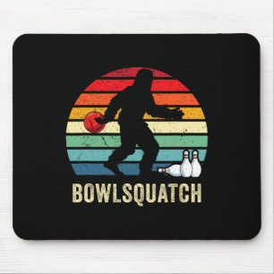Bigfoot Bowling Gift Sasquatch Gifts Bowler Byll P Mouse Mat